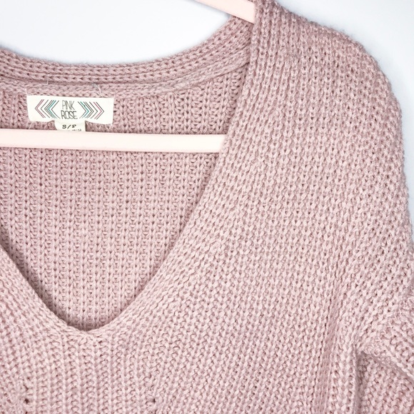 Pink Rose Knit Sweater - Picture 3 of 4